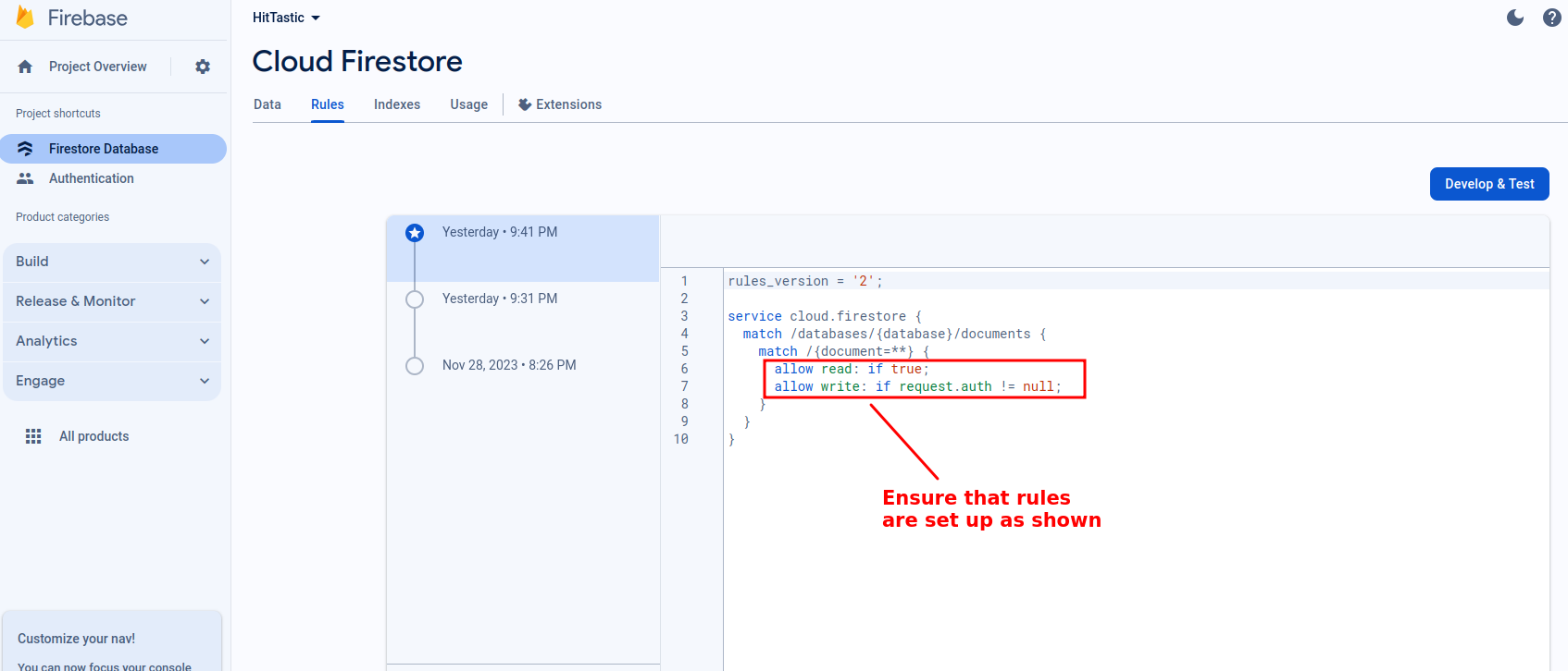 Cloud Firestore Rules