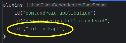 Including the KAPT plugin