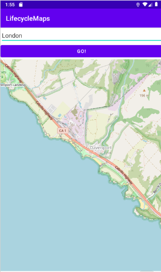 Lifecycle observer based mapping application